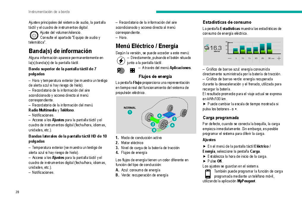 2019-2020 Peugeot 208/e-208 Bedienungsanleitung | Spanisch