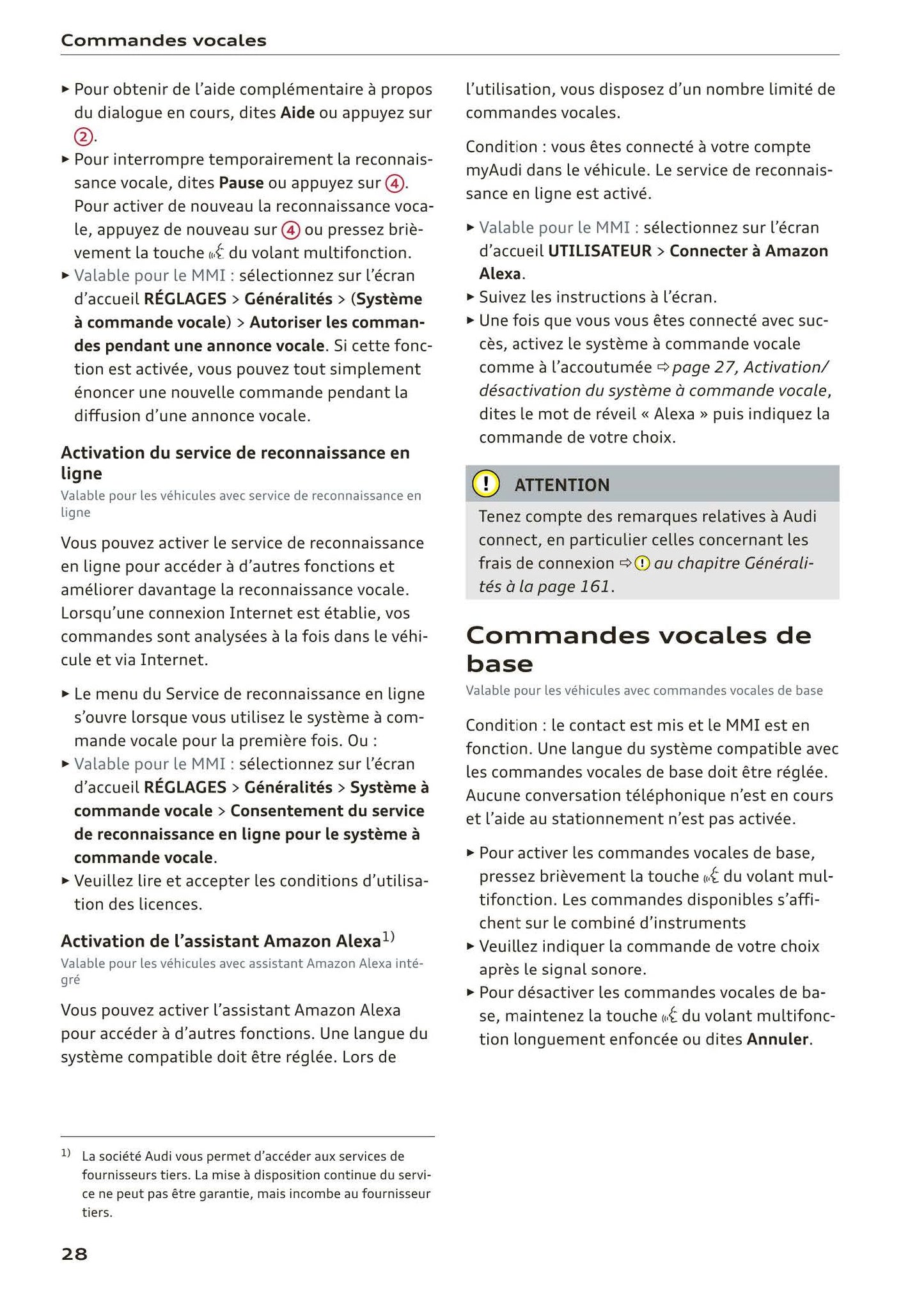 2018-2022 Audi A1 Sportback/A1 citycarver Owner's Manual | French