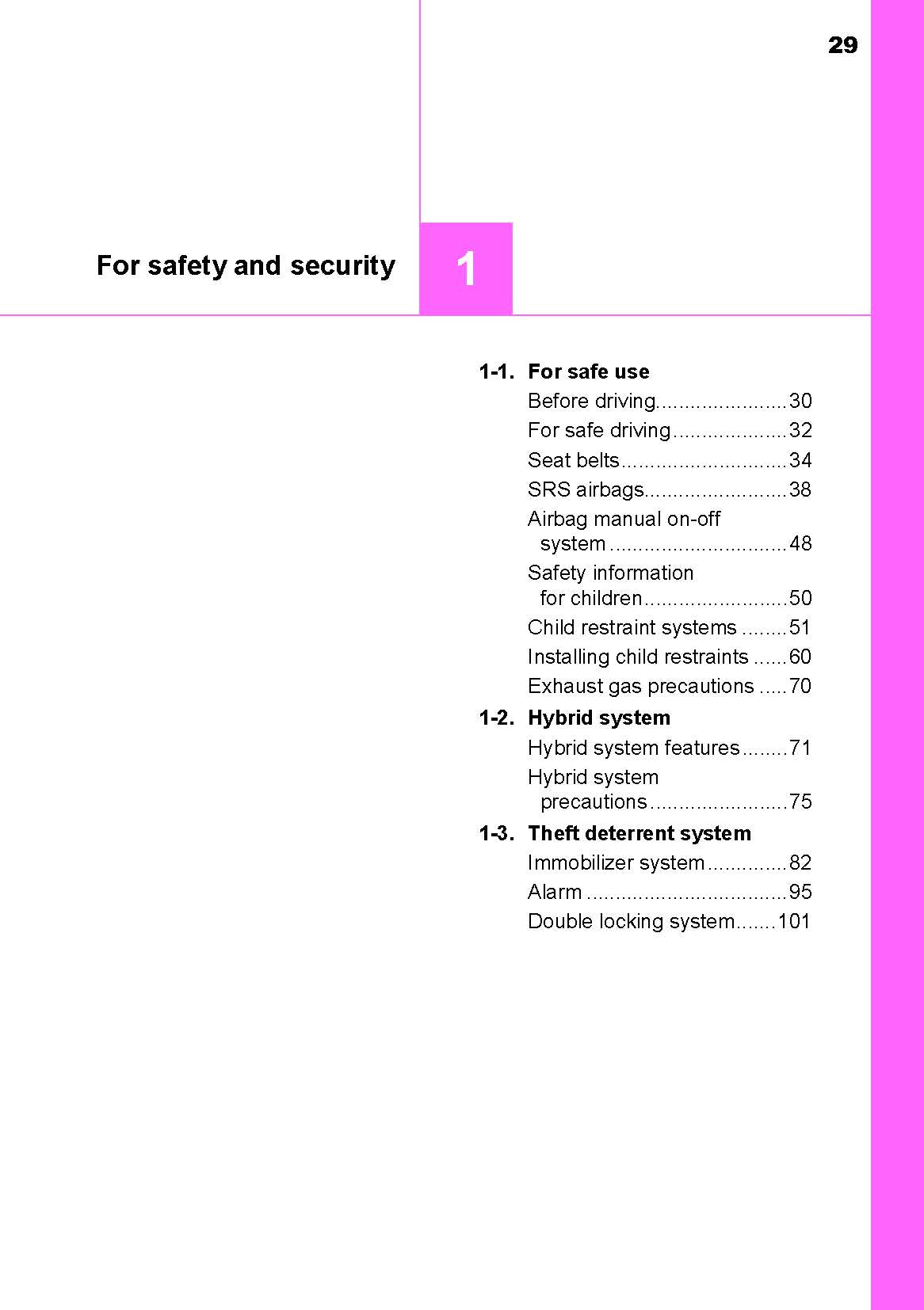 2018-2019 Toyota Auris Hybrid Owner's Manual | English
