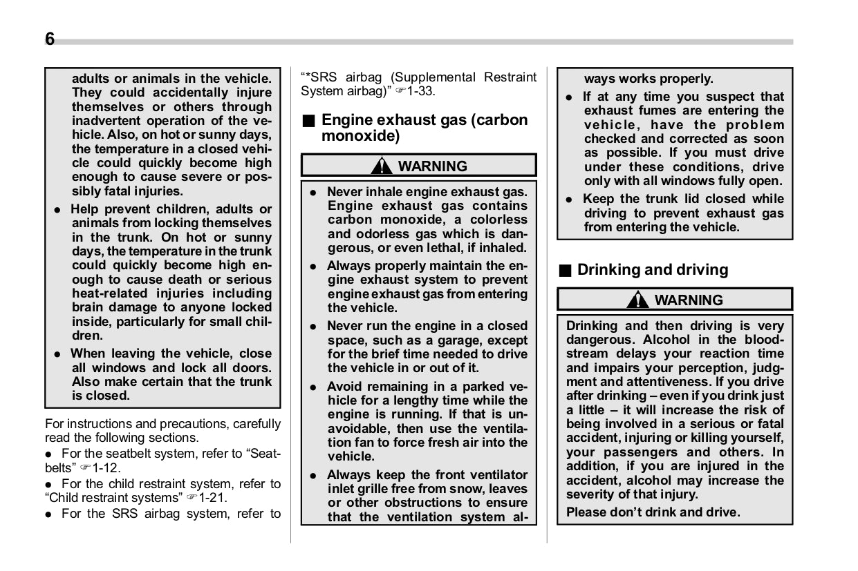 2018 Subaru WRX Gebruikershandleiding | Engels