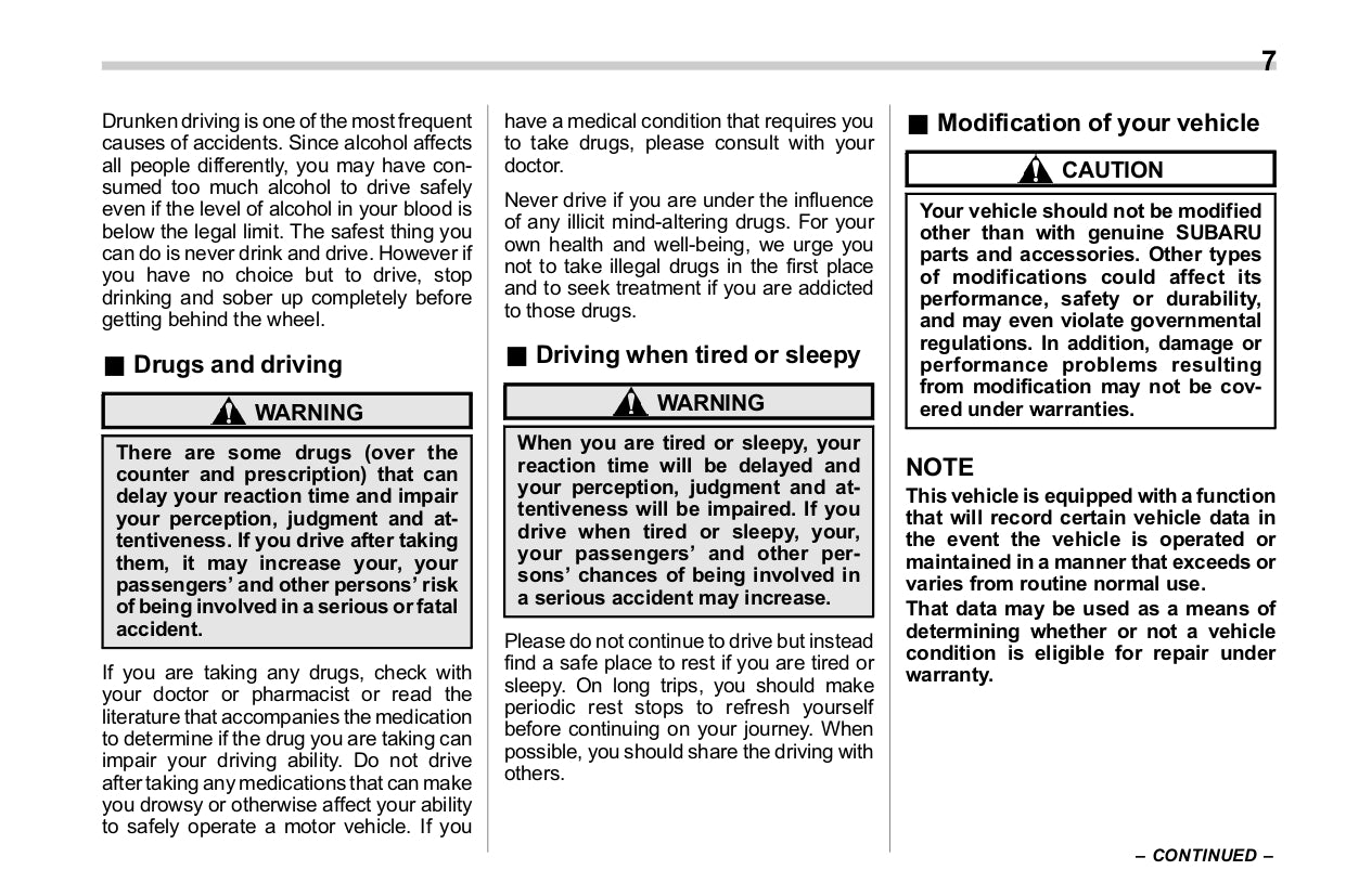 2018 Subaru WRX Gebruikershandleiding | Engels