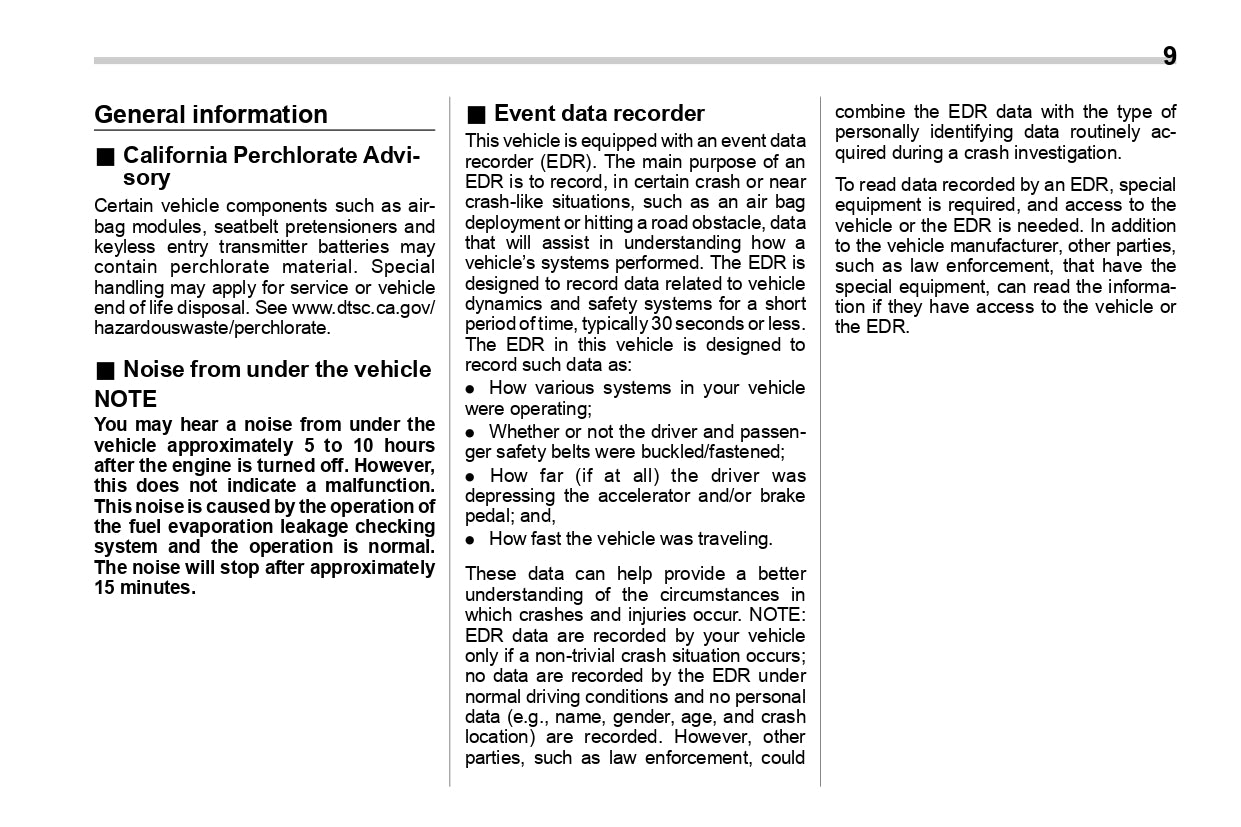 2020 Subaru WRX Bedienungsanleitung | Englisch