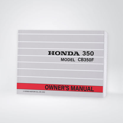 1972-1973 Honda CB350F Owner's Manual | English