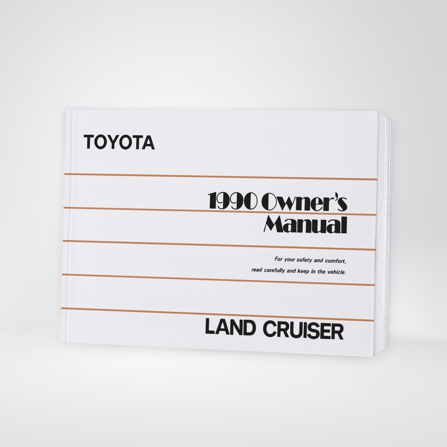 1990 Toyota Land Cruiser Owner's Manual | English