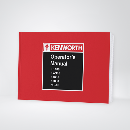 1996-2003 Kenworth K100/W900/T600/T800/C500 Owner's Manual | English