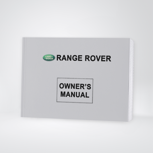 1991 Land Rover Range Rover Manuel du propriétaire | Anglais