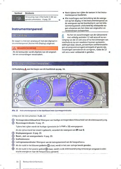 2019 Volkswagen e-Golf Owner's Manual | Dutch