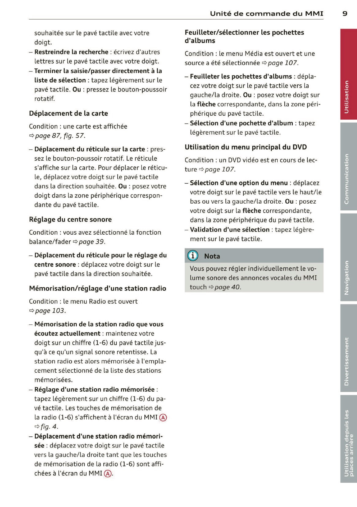 2013-2014 Audi MMI Navigation Plus Manuel d'Infotainment | Français