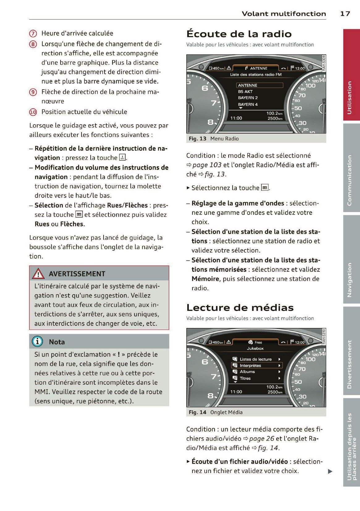 2013-2014 Audi MMI Navigation Plus Manuel d'Infotainment | Français