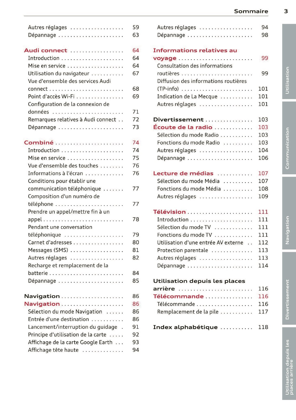 2013-2014 Audi MMI Navigation Plus Manuel d'Infotainment | Français