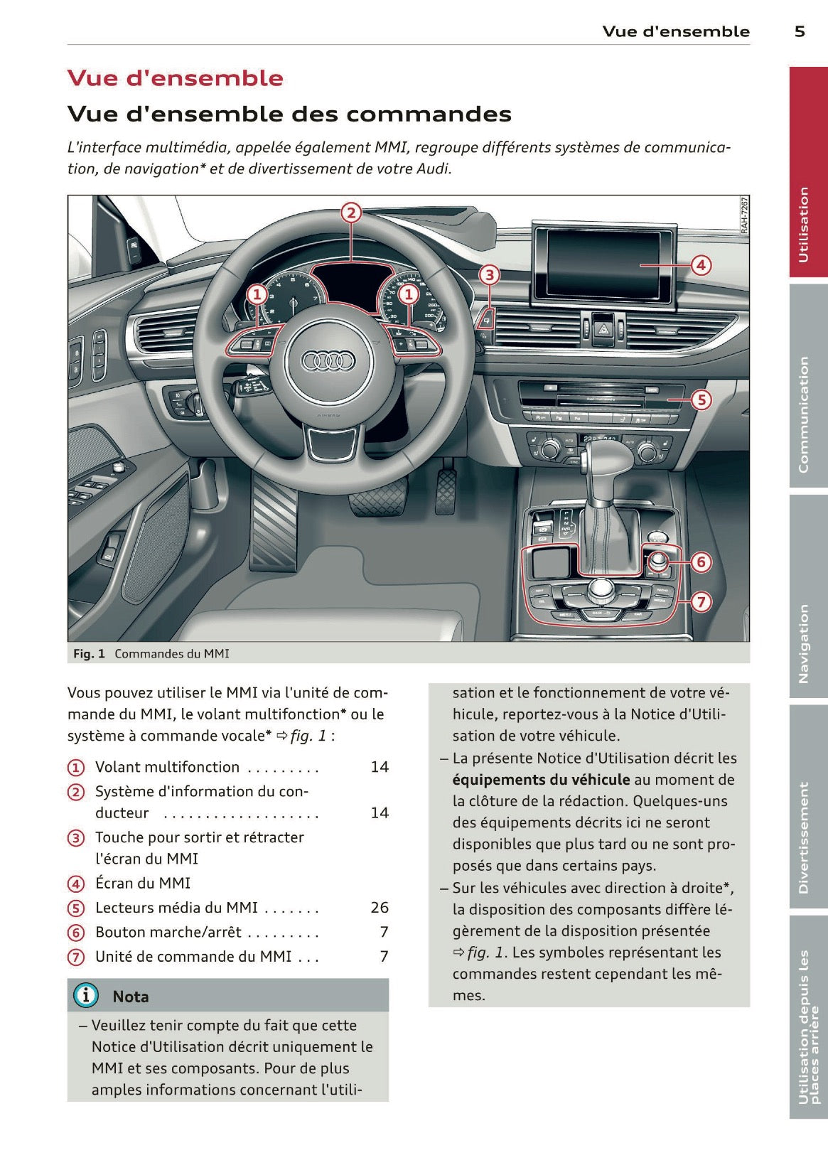 2013-2014 Audi MMI Navigation Plus Manuel d'Infotainment | Français
