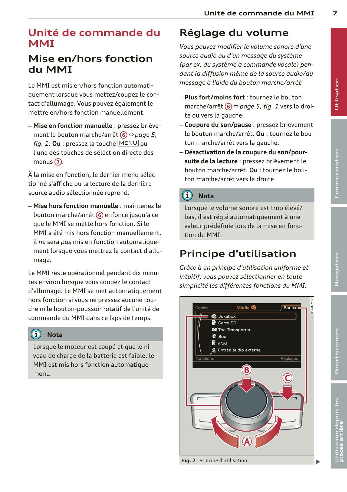 2013-2014 Audi MMI Navigation Plus Manuel d'Infotainment | Français