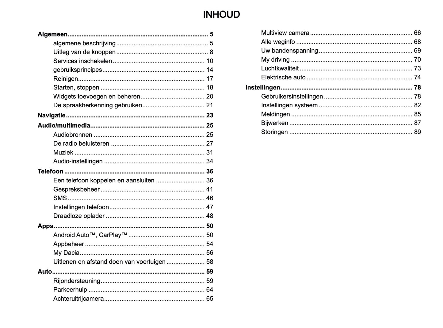 2025-2026 Dacia Media Nav Live Infotainment Manual | Dutch