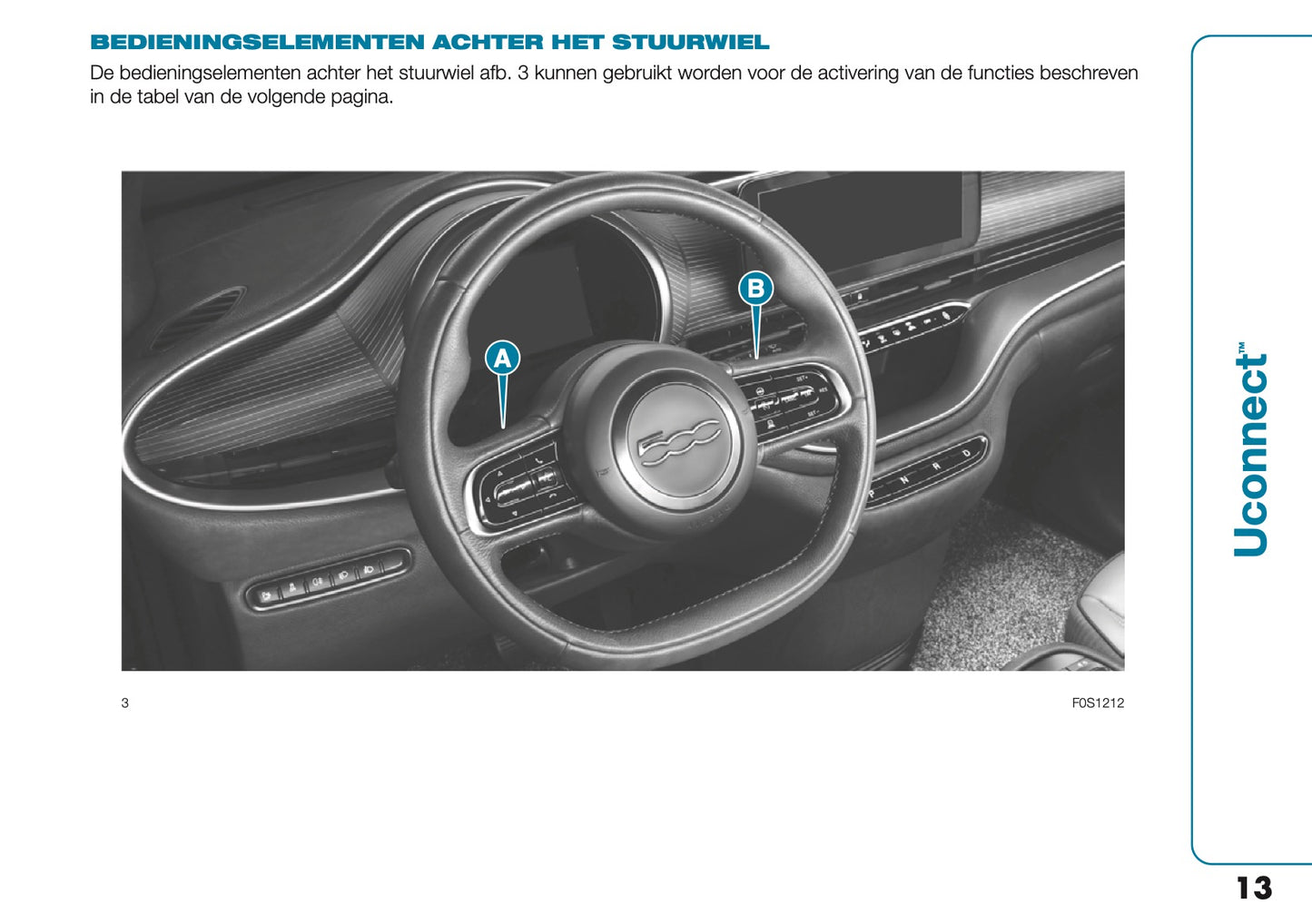 2021-2022 Fiat 500e Uconnect Infotainment Manual | Dutch