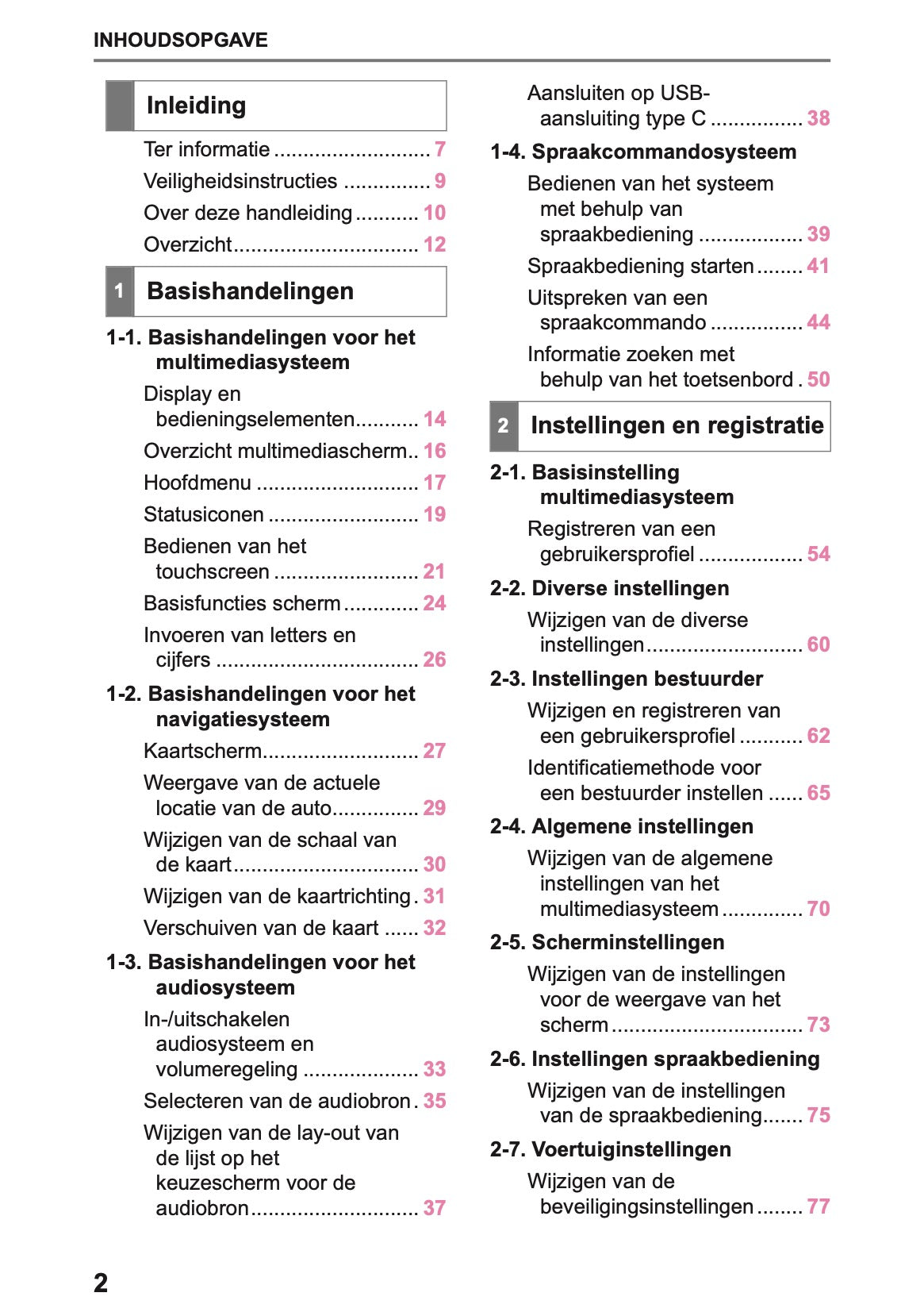 2025-2026 Lexus LBX Navigation Manual | Dutch