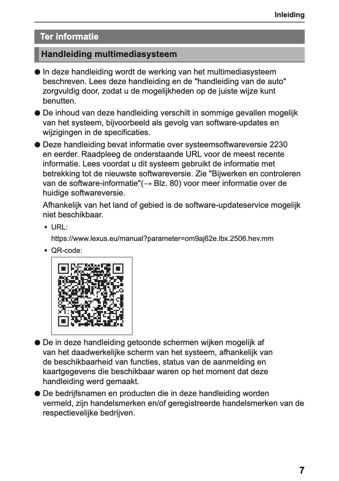 2025-2026 Lexus LBX Navigation Manual | Dutch