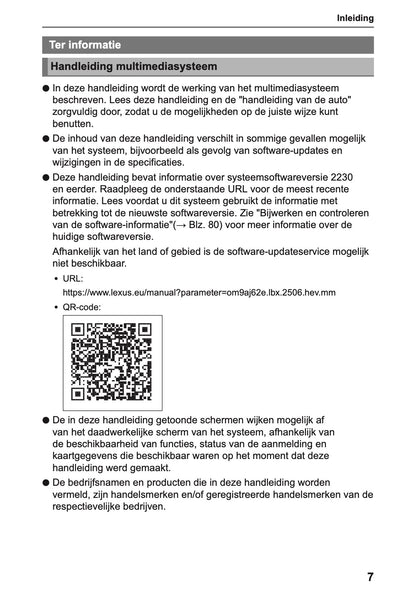2025-2026 Lexus LBX Navigation Manual | Dutch