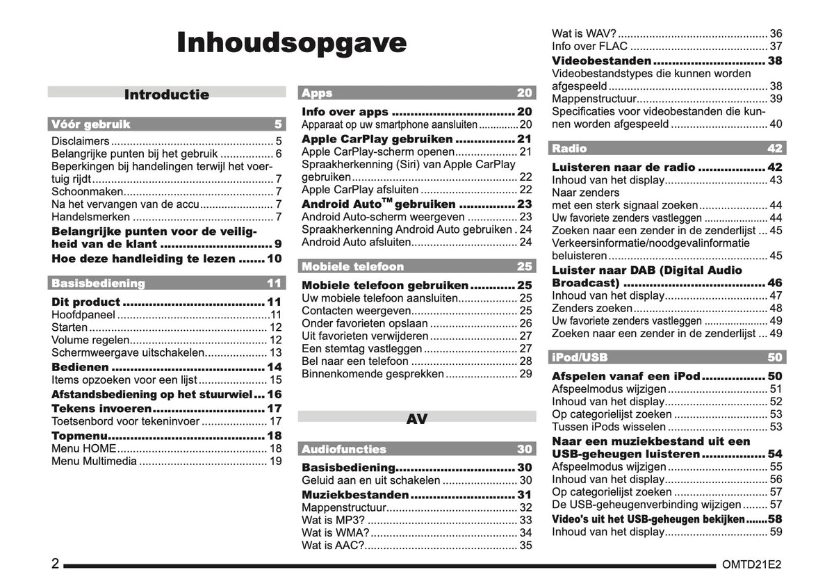 2021 Mitsubishi Eclipse Cross PHEV Smartphone Link Display Audio Infotainment Manual | Dutch