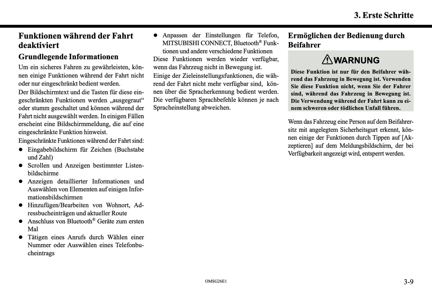 2026 Mitsubishi Outlander PHEV Smartphone Link Display Audio Manual | German