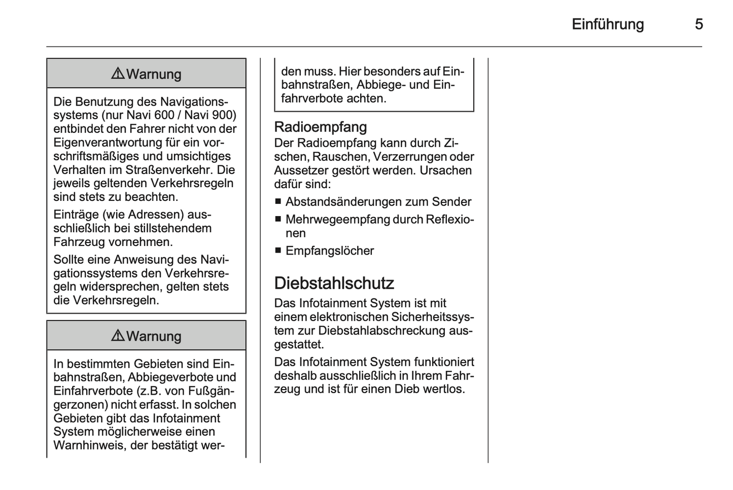 2012 Opel Zafira Tourer Infotainment Manual | German