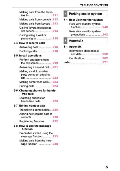 2025-2026 Toyota Aygo X Navigation Manual | English