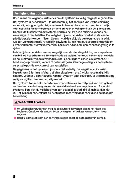 2025-2026 Toyota Aygo X Navigation Manual | Dutch