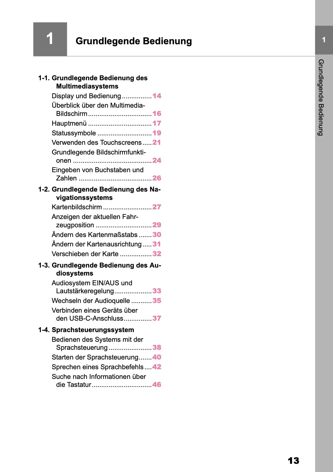 2025-2026 Toyota bZ4X Navigation Manual | German