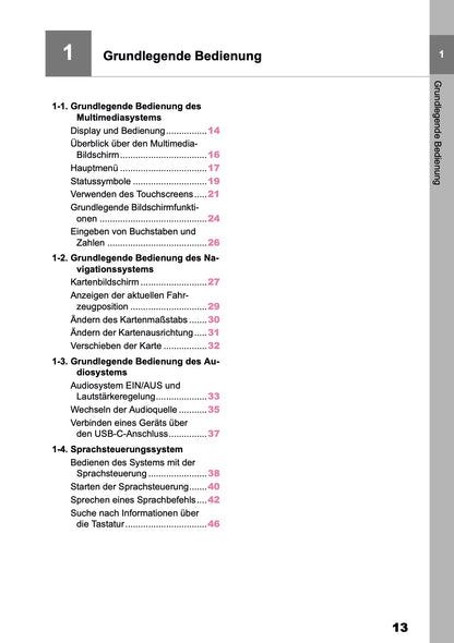 2025-2026 Toyota bZ4X Navigation Manual | German