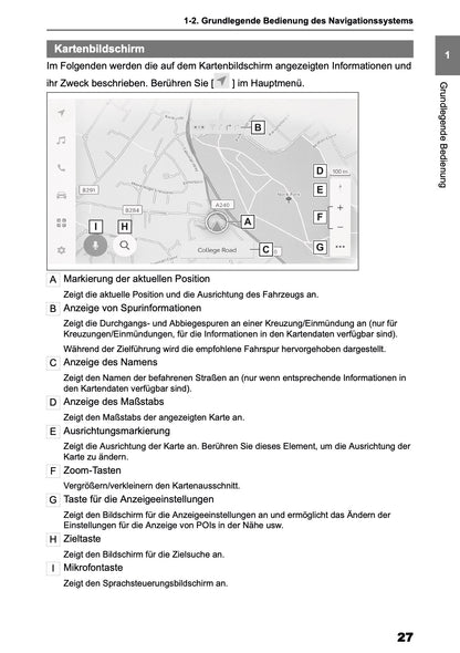 2025-2026 Toyota bZ4X Navigation Manual | German