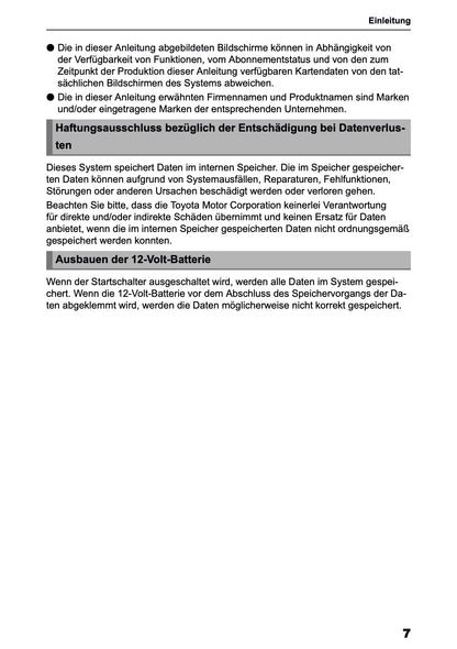 2025-2026 Toyota bZ4X Navigation Manual | German