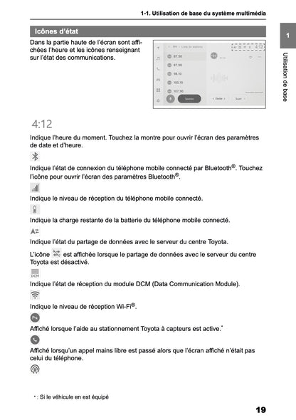 2025-2026 Toyota bZ4X Navigation Manual | French