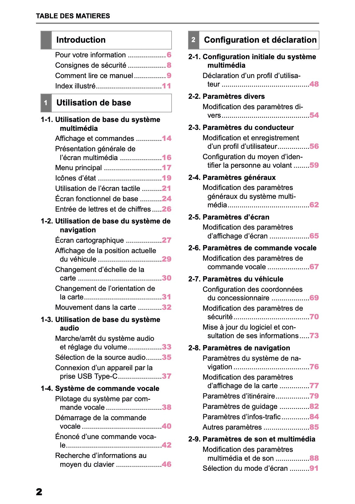 2025-2026 Toyota bZ4X Navigation Manual | French