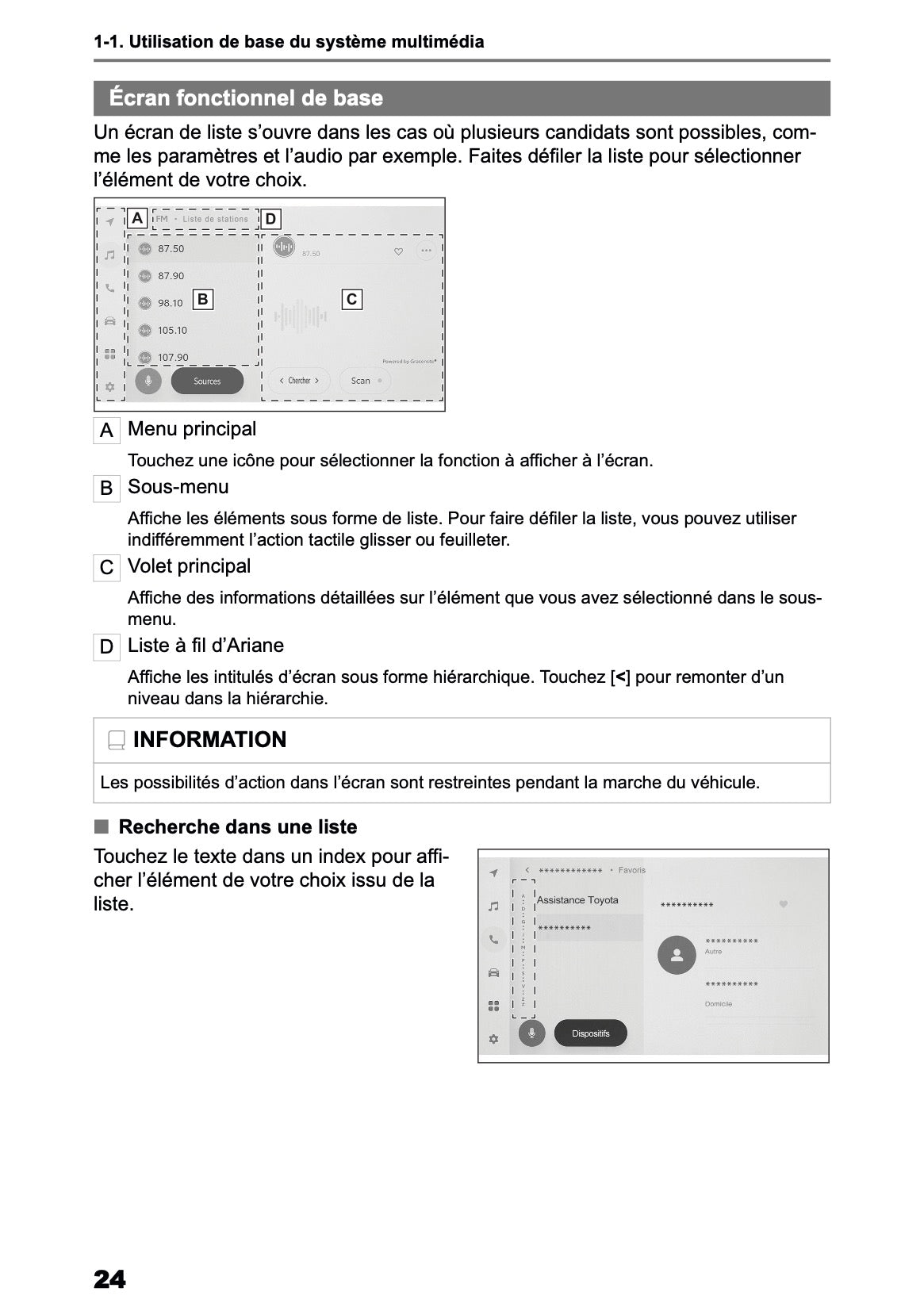 2025-2026 Toyota bZ4X Navigation Manual | French