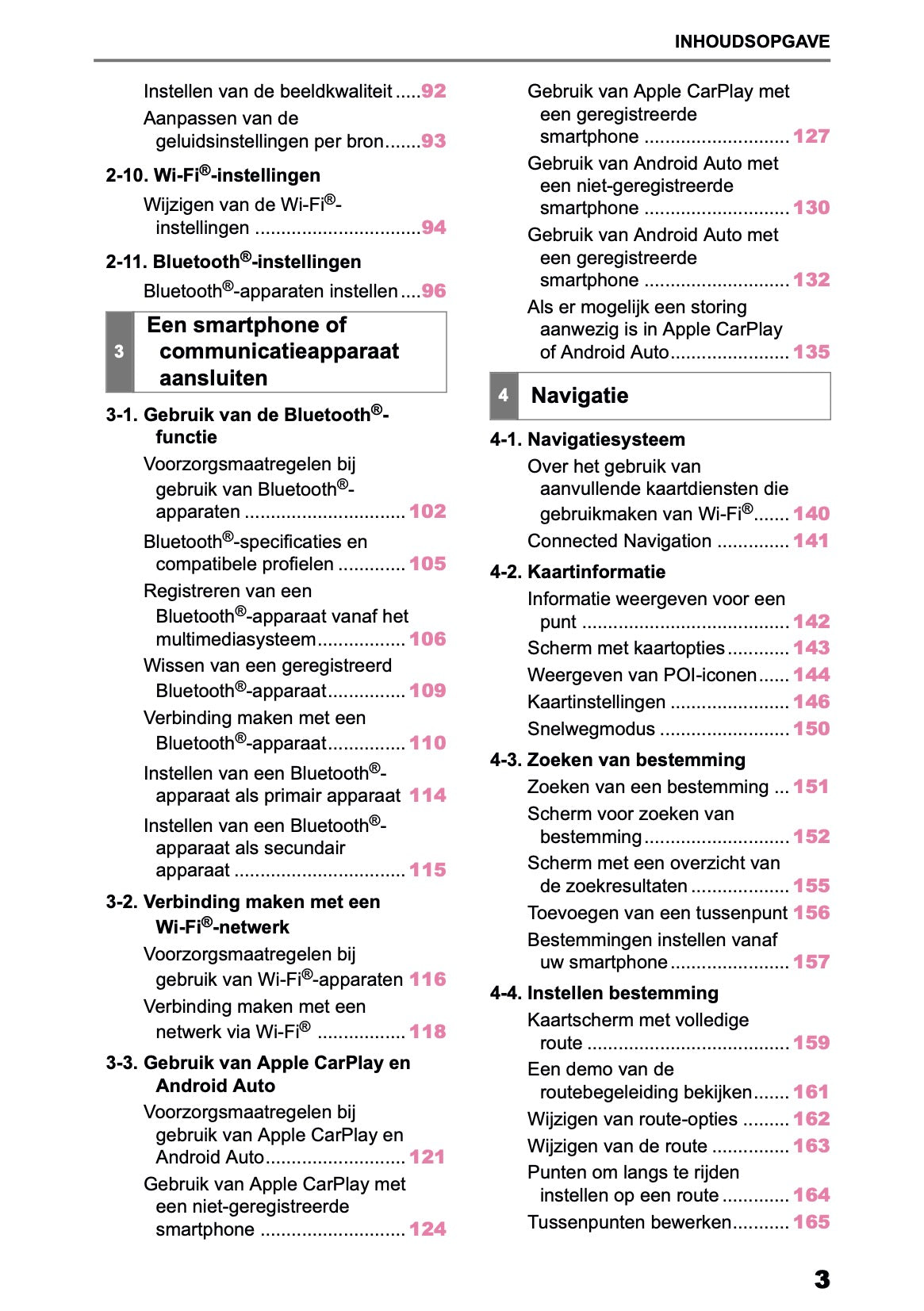 2025-2026 Toyota bZ4X Navigation Manual | Dutch