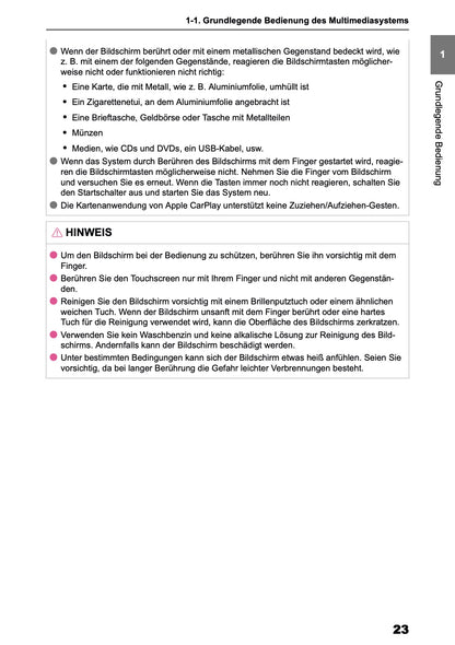 2025 Toyota Yaris Cross Hybrid Navigation Manual | German
