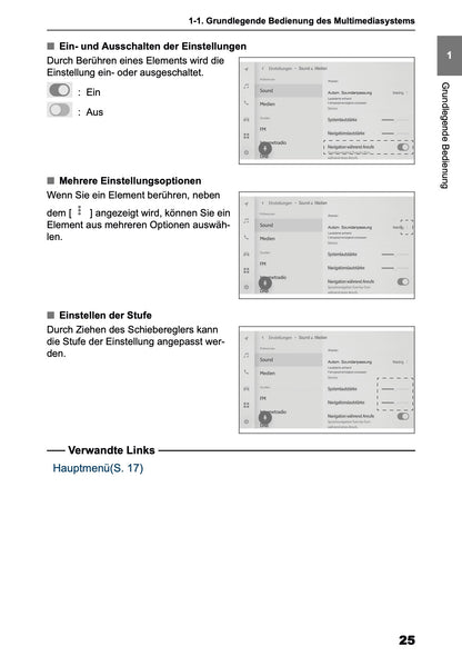2025 Toyota Yaris Cross Hybrid Navigation Manual | German