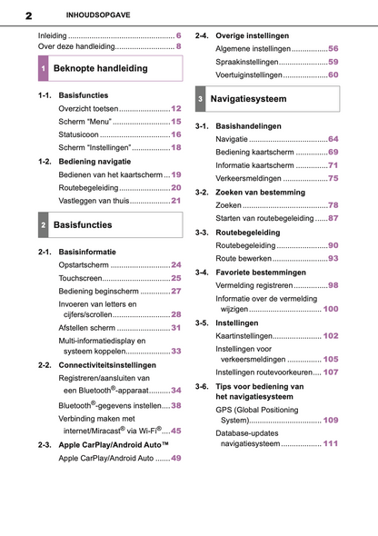 2021-2023 Toyota Yaris Cross/Yaris Cross Hybrid Navigation Manual | Dutch