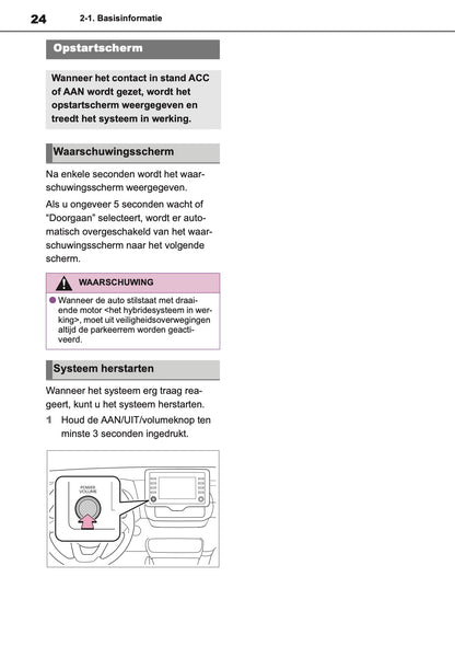 2021 Toyota Yaris Navigation Manual | Dutch