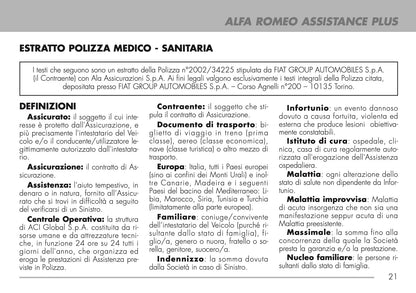 2009-2011 Alfa Romeo Maintenance Book | Italian