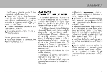 2009-2011 Alfa Romeo Maintenance Book | Italian