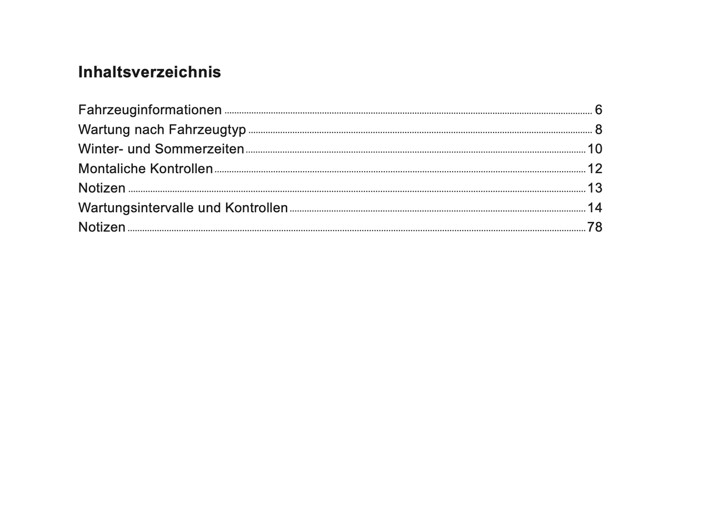 Audi Maintenance Book | German