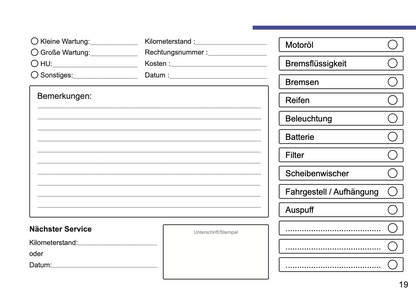 Serviceheft BMW | Deutsch