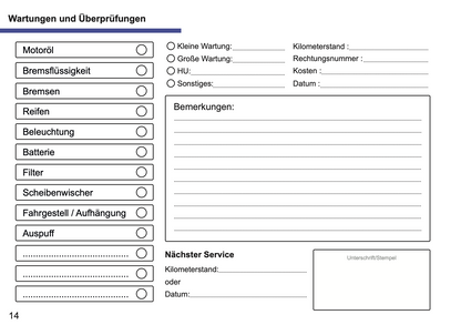 Serviceheft Dacia | Deutsch