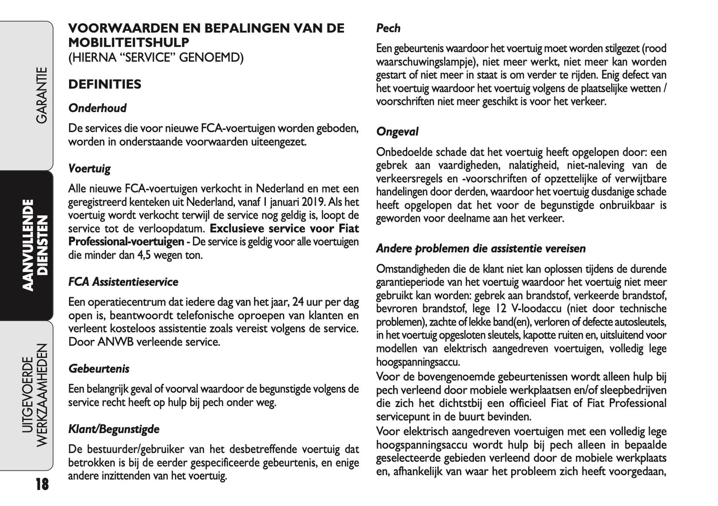 2021 Fiat Warranty & Service Book | Dutch