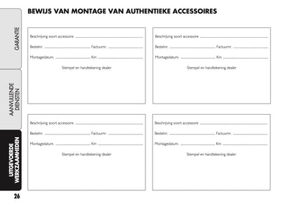 2021 Fiat Warranty & Service Book | Dutch