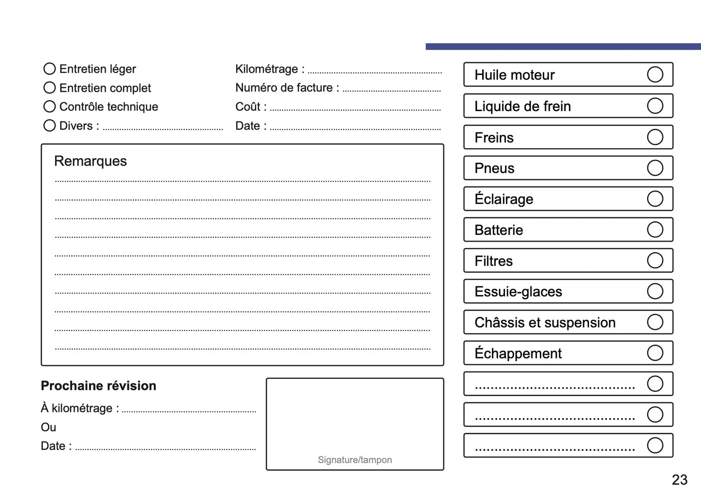 Hyundai Maintenance Book | French