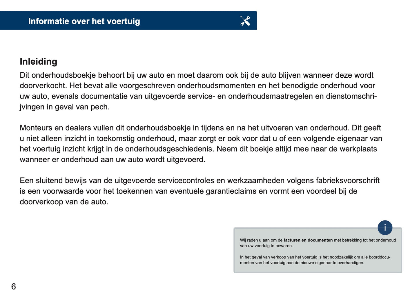 Ford Maintenance Book | Dutch