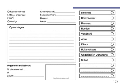 Lexus Maintenance Book | Dutch