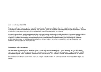 Mercedes-Benz Livret d'entretien | Français