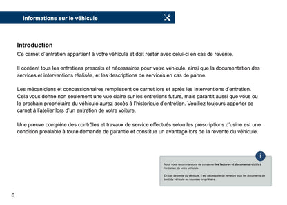 Mercedes-Benz Livret d'entretien | Français